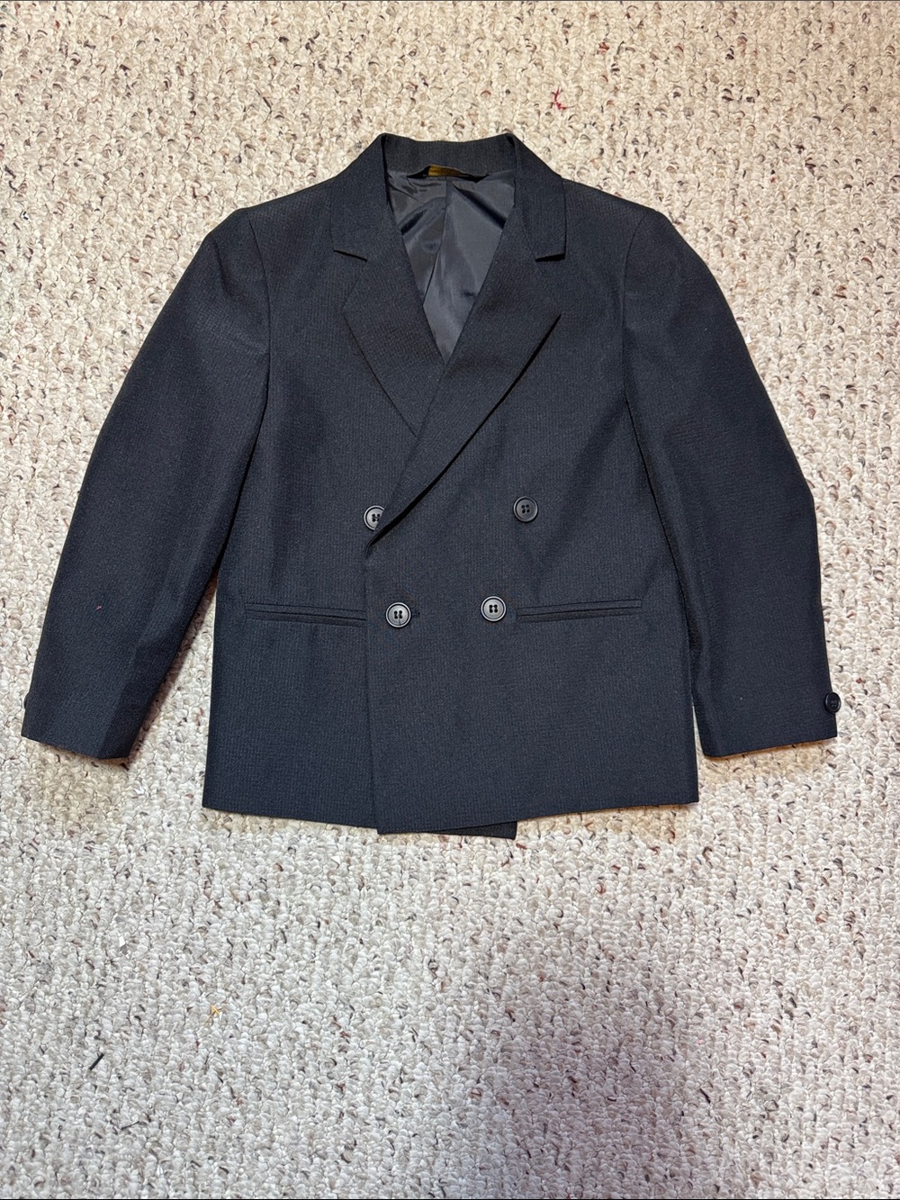 Van Heusen Double Breasted Suit Jacket Sport Coat Boys 5T Black